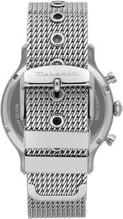 Maserati Epoca Limited Edition Chronograph Blue Dial Silver Mesh Strap Watch for Men - R8873618022