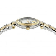 Versace Reve Analog White Dial Two Tone Steel Strap Watch for Women - VE8B00724