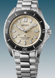 Seiko Prospex Polygonal Divers Automatic Pearl White Dial Silver Steel Strap Watch for Men - SPB481J1