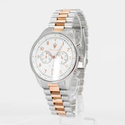Maserati Tradizione Chronograph White Dial Two Tone Steel Strap Watch for Men - R8873646002