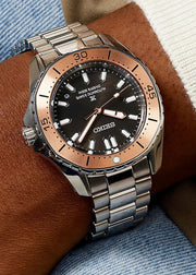 Seiko Prospex Polygonal Sea Diver Automatic Black Dial Silver Steel Strap Watch for Men - SPB485J1