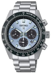 Seiko Prospex Speedtimer 41.4 Solar Chronograph Blue Dial Silver Steel Strap Watch for Men - SSC935