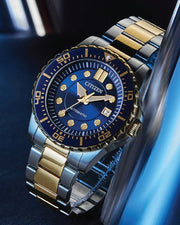 Citizen Mechanical Automatic Blue Dial Two Tone Steel Strap Watch for Men - NJ0174-82L