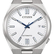 Citizen Tsuyosa Automatic White Dial Silver Steel Strap Watch for Men - NJ0159-86A