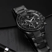 Maserati SFIDA Limited Edition Chronograph Black Dial Black Steel Strap Watch for Men - R8873640016