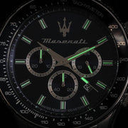 Maserati SFIDA Chronograph Blue Dial Silver Steel Strap Watch for Men - R8873640025
