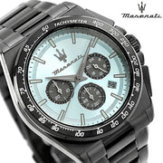 Maserati Velocità Chronograph Blue Dial Black Steel Strap Watch for Men - R8873652004