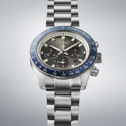 Seiko Prospex Speedtimer Solar Chronograph Grey Dial Silver Steel Strap Watch for Men - SSC939