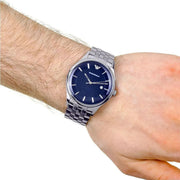 Emporio Armani Lambda Blue Dial Silver Steel Strap Watch for Men - AR11019