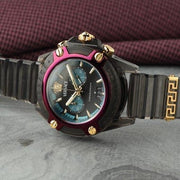Versace Icon Active Chronograph Black Dial Black Siliconen Strap Unisex Watch - VE8P00224