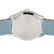 Gucci G Timeless Silver Dial Blue Leather Strap Watch for Women - YA1265039