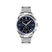 Tissot PR 100 Chronograph Blue Dial Silver Steel Strap Watch for Men - T150.417.11.041.00