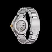 Citizen Mechanical Automatic Green Dial Silver Steel Strap Watch for Men - NJ0196-80X