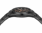 Maserati Attrazione Chronograph Black Dial Black Steel Strap Watch for Men - R8853151001