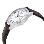 Tissot T-Sport Gent XL Silver Dial Brown Leather Strap Watch for Men - T116.410.16.037.00