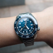 Seiko Prospex 1968 Heritage Divers GMT The Great Wave Limited Edition Blue Dial Silver Steel Strap Watch for Men - SPB509J1