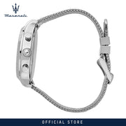 Maserati Epoca Limited Edition Chronograph Blue Dial Silver Mesh Strap Watch for Men - R8873618022