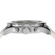 Emporio Armani Sportivo Chronograph White Dial White Rubber Strap Watch for Men - AR5947