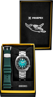 Seiko US Special Edition Automatic Green Dial Silver Steel Strap Watch for Men - SRPH57