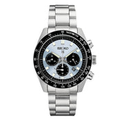Seiko Prospex Speedtimer 41.4 Solar Chronograph Blue Dial Silver Steel Strap Watch for Men - SSC935