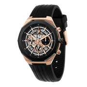 Maserati Stile Skeleton Chronograph Black Dial Black Silicone Strap Watch for Men - R8871642003
