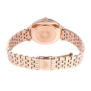 Emporio Armani Modern Mother of Pearl White Dial Rose Gold Steel Strap Watch for Women - AR11158
