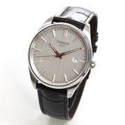 Tissot PR 100 Quartz Silver Dial Black Leather Strap Watch for Men - T150.410.16.031.00