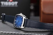 Tissot Stylist Quartz Blue Dial Blue Leather Strap Watch for Men - T159.909.16.043.00