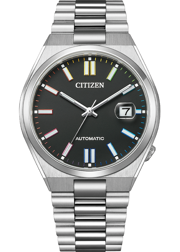 Citizen Tsuyosa Automatic Black Dial Silver Steel Strap Watch for Men - NJ0151-53E