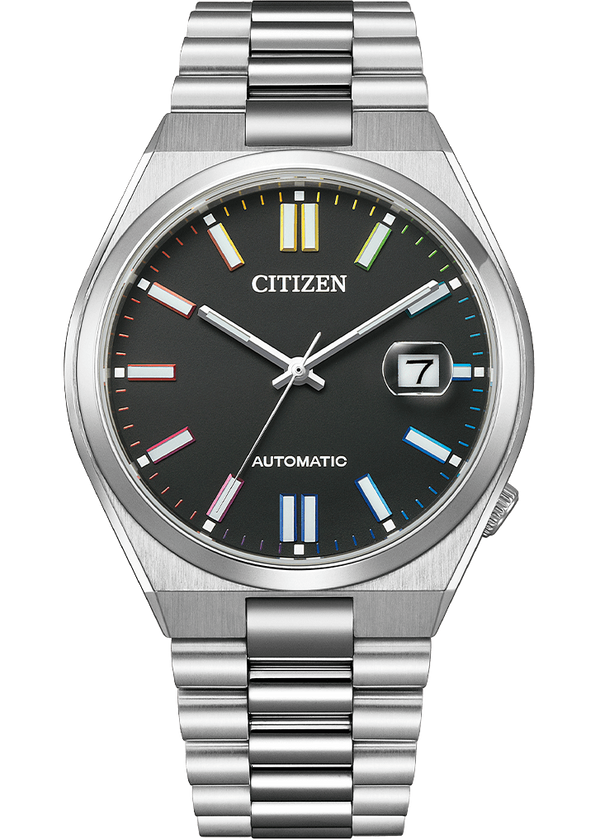 Citizen Tsuyosa Automatic Black Dial Silver Steel Strap Watch for Men - NJ0151-53E