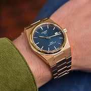 Tissot PRX Powermatic 80 Blue Dial Rose Gold Steel Strap Watch for Men - T137.407.33.041.00