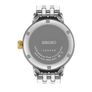 Seiko Presage Cocktail Time Automatic Diamonds White Dial Two Tone Steel Strap Watch for Women - SRE010J1