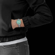 Tissot Ballade Quartz Green Dial Silver Steel Strap Watch for Women - T156.210.11.091.00