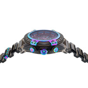 Versace Icon Active Chronograph Black Dial Grey Silicone Strap Watch for Men - VEZ701022