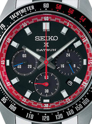 Seiko Prospex Speedtimer Solar Chronograph Datsun 240Z Collaboration Limited Edition Black Dial Two Tone Steel Strap Watch for Men - SSC957