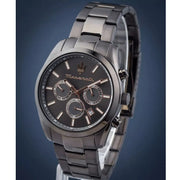 Maserati Attrazione Chronograph Black Dial Black Steel Strap Watch for Men - R8853151001