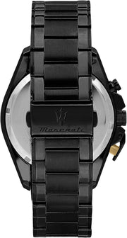 Maserati Traguardo Limited Edition Chronograph Black Dial Black Steel Strap Watch for Men - R8873612051