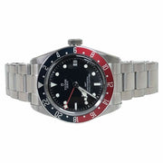 Tudor Black Bay GMT Black Dial Silver Steel Strap Watch for Men - M79830RB-0001