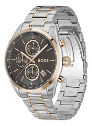 Hugo Boss Grand Prix Chronograph Grey Dial Two Tone Steel Strap Watch for Men - 1514252