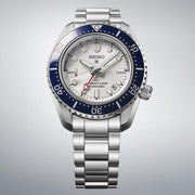 Seiko Prospex 1968 Heritage Diver's GMT 60th Anniversary White Dial Silver Steel Strap Watch for Men - SPB519J1