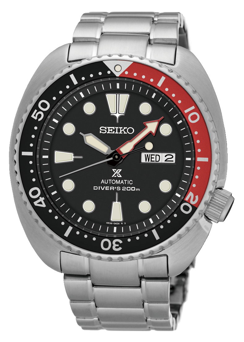 Seiko Prospex Sea Turtle Automatic Black Dial Silver Steel Strap Watch for Men - SRP789K1