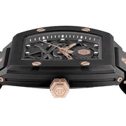 Philipp Plein The $Keleton Black Dial Black Silicone Strap Watch for Men - PWVBA0523