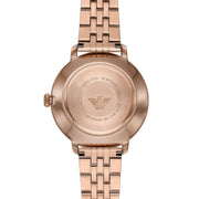 Emporio Armani Modern Mother of Pearl White Dial Rose Gold Steel Strap Watch for Women - AR11158