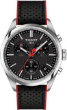 Tissot PR 100 Vuelta Chronograph Black Dial Silver Steel Strap Watch for Men - T150.417.11.051.01
