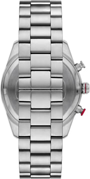 Emporio Armani Racer Chronograph Blue Dial Silver Steel Strap Watch for Men - AR11676