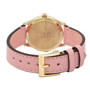 Gucci G Timeless Gold Dial Pink Leather Strap Watch for Women - YA1265041