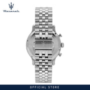 Maserati Epoca Chronograph Limited Edition Black Dial Silver Steel Strap Watch for Men - R8873618029