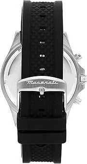 Maserati SFIDA Chronograph Black Dial Black Silicone Strap Watch for Men - R8871640005