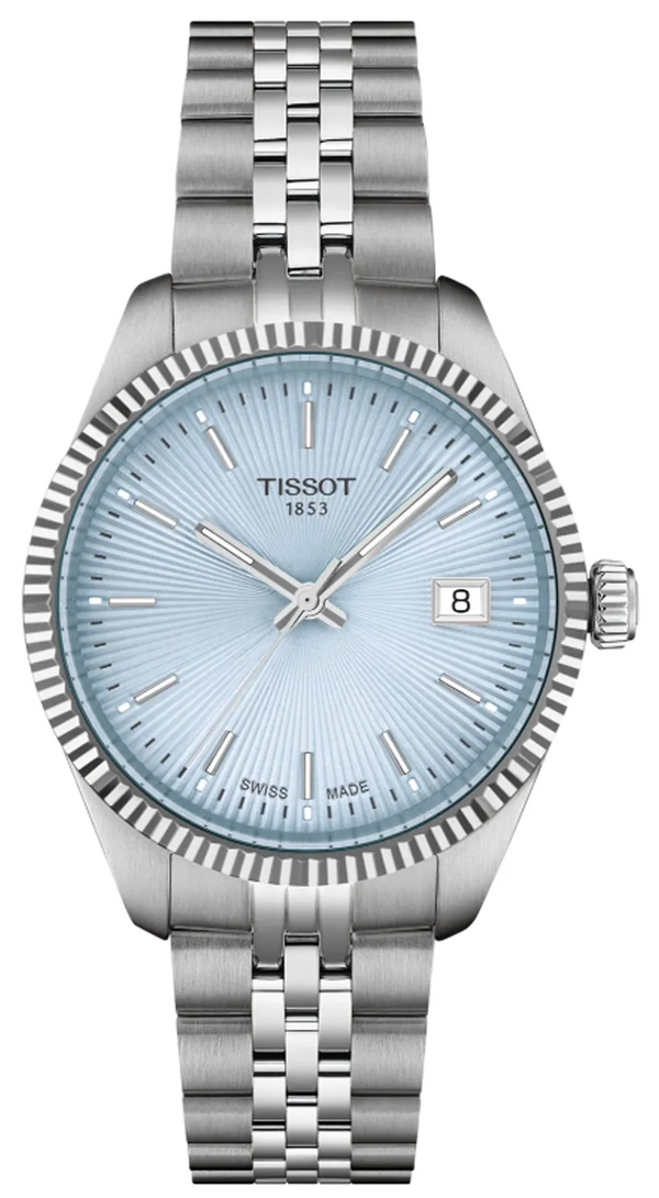 Tissot Ballade Quartz Blue Dial Silver Steel Strap Watch for Women - T156.210.11.351.00