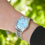 Citizen Tsuyosa Automatic Turquoise Blue Dial Silver Steel Strap Watch for Men - NJ0151-53L